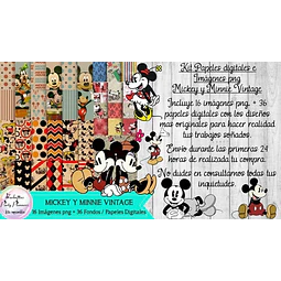 Fondos / Papeles Cliparts Png Mickey Y Minnie Vintage