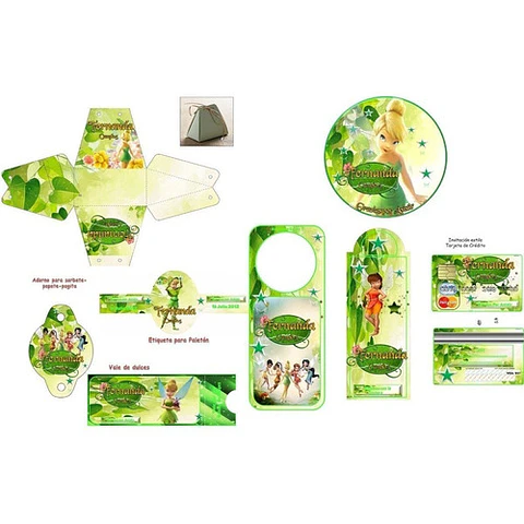 Kit Imprimible Candy Bar Tinker Bell El Mas Completo