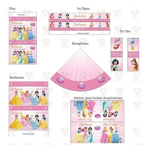 Kit Imprimible Princesas Editable