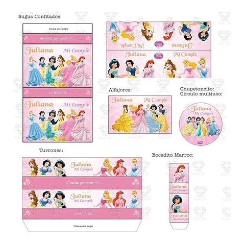 Kit Imprimible Princesas Editable