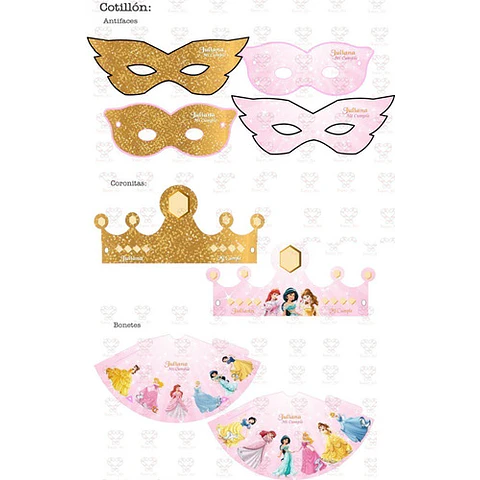 Kit Imprimible Princesas Editable