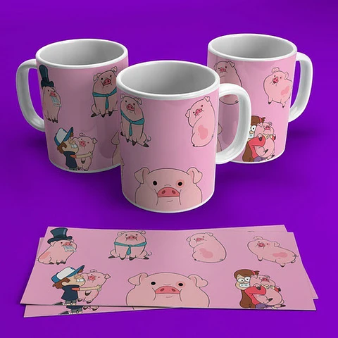 Plantillas Sublimación Tazas Infantil - Gravity Falls