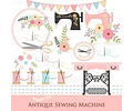 Papeles Y Cliparts Png Digitales Antigua Maquina De Coser M1