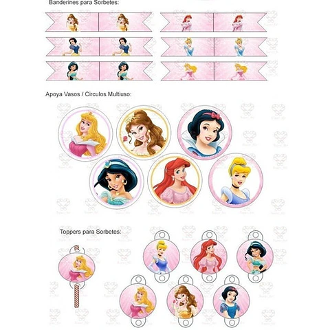 Kit Imprimible Princesas Editable