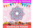 Kit Imprimible Mandala Rosa Editable