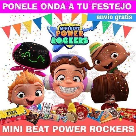 Kit Imprimible Mini Beat Power Rockers Editable