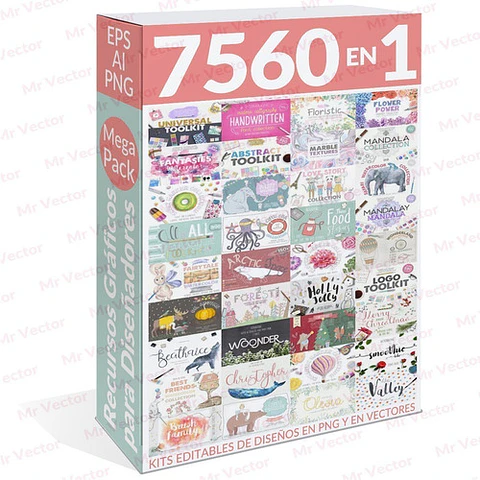 7560 Recursos Gráficos Para Diseñadores - Vectores - Fondos 