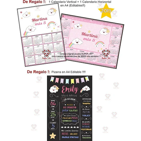 Kit Imprimible Nubecitas Nubes Arco Iris Editable