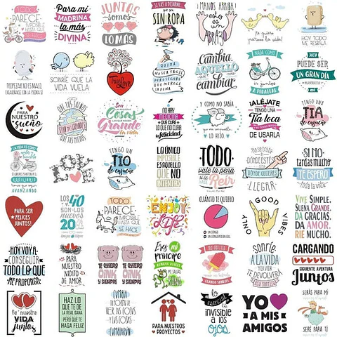 + 7000 Vectores Frases Para Sublimación , Vinilo , Etc.
