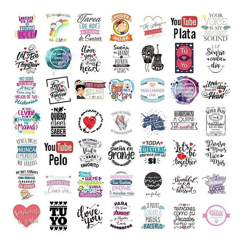 +5000 Vectores Frases Para Sublimación Vinilo Serigrafía Etc