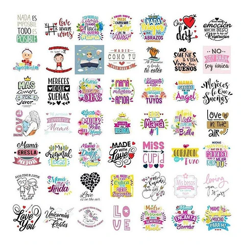 +5000 Vectores Frases Para Sublimación Vinilo Serigrafía Etc