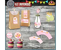Kit Imprimible Candy Bar Corona Coronita Dorada Full
