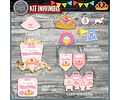 Kit Imprimible Candy Bar Corona Coronita Dorada Full