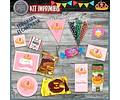 Kit Imprimible Candy Bar Corona Coronita Dorada Full