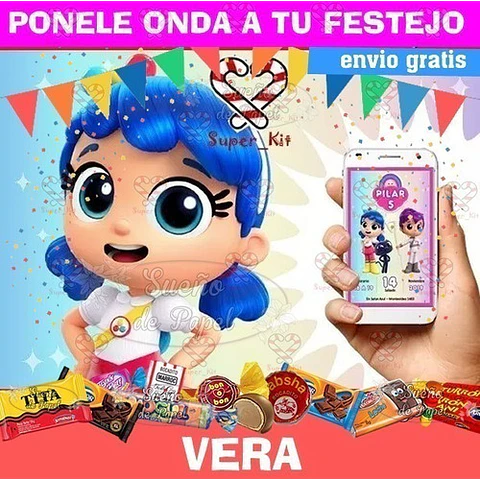 Kit Imprimible Vera Y El Reino Arcoiris Editable