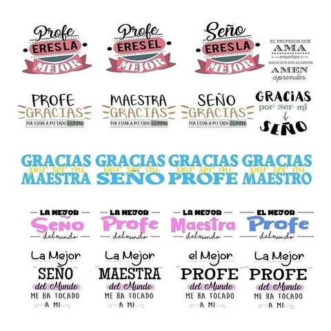 1500 Vectores Frases: Vinilos Sublimacion Tazas Plotter