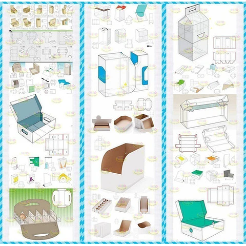 Kit Imprimible Vectores Patrones De Cajas Editables Corel
