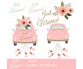 Cliparts Png Y Papeles Digitales Casamiento Floral Rosa M24