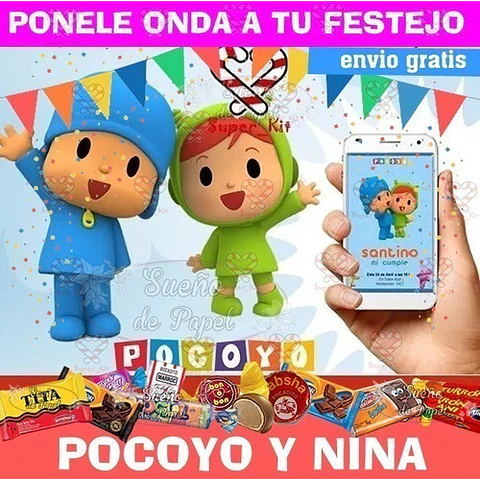 Kit Imprimible Pocoyo Y Nina Editable