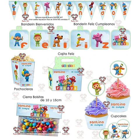 Kit Imprimible Pocoyo Y Nina Editable