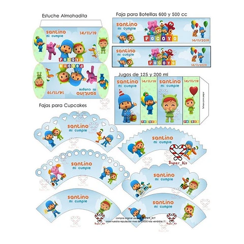 Kit Imprimible Pocoyo Y Nina Editable