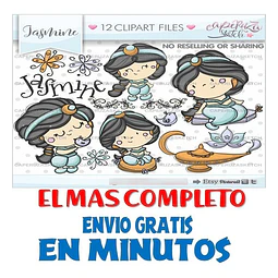 Pack Imágenes Hd Clipart Cuento Jasmin Aladino Caperuza
