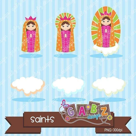 Kit Imprimible Santitos 1 - 22 Imagenes Png