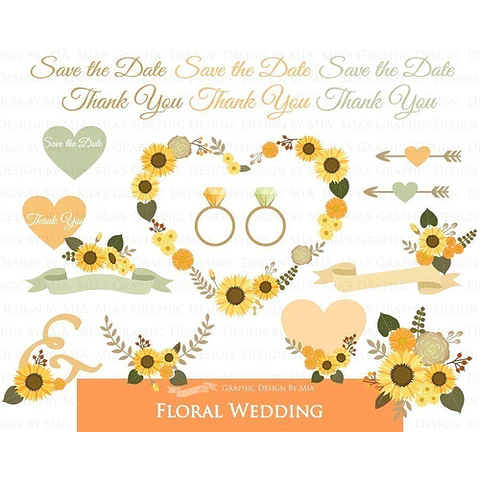 Cliparts Png Y Papeles Digitales Casamiento Floral M10