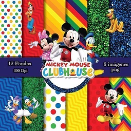 Kit Imprimible Mickey Y Sus Amigos 02 - 12 Fondos 6 Png