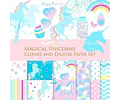 Cliparts Png Y Papeles Digitales Unicornios Celestes M23