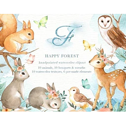Cliparts Imagenes Png Animales Del Bosque Acuarelas Es24