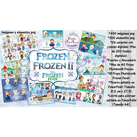 Mega Kit Pack Frozen 2, 1 Y Fever Imagenes Png, Papeles 