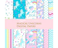 Cliparts Png Y Papeles Digitales Unicornios Celestes M23
