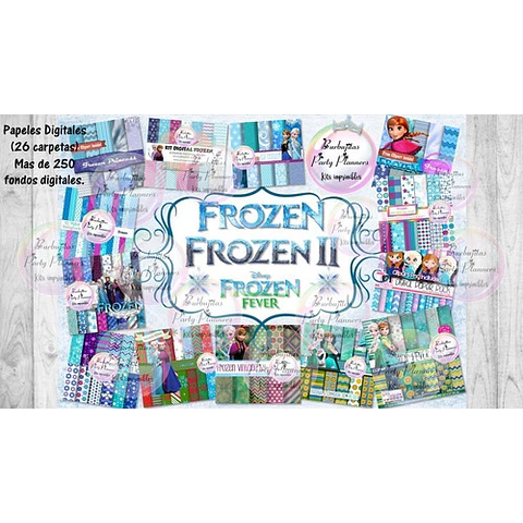 Mega Kit Pack Frozen 2, 1 Y Fever Imagenes Png, Papeles 