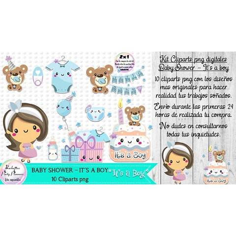 Cliparts Imagenes Baby Shower It´s A Boy. Es Un Varon