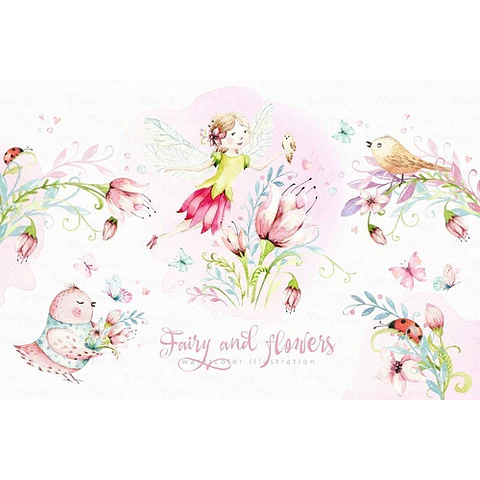 Cliparts Png Hadas Y Flores Acuarela Watercolor Pa19