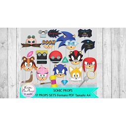 Sonic Photo Booth Props X 17 Formato Pdf A4