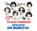 Pack Imagenes Tiernas Niñas Pelo Negro Moda S7 + Regalo A1