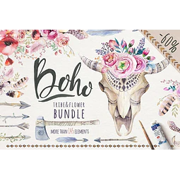 Cliparts Png Tribal Boho Plumas Acuarela Watercolor Pa51