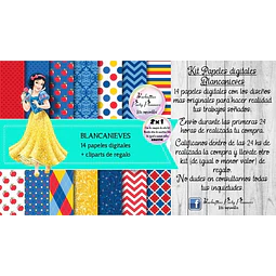 Papeles Fondos Digitales Blancanieves Kit Imprimibles