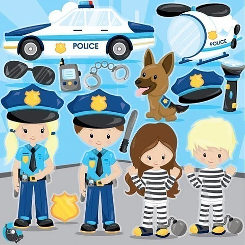 Kit Imprimible Policía 23 Jpg - Png Clipart
