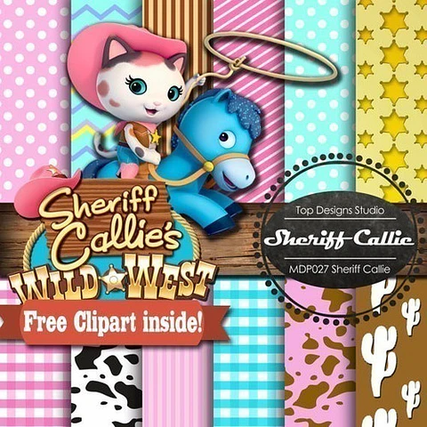 Kit Imprimible Sheriff Callie - 51 Clipart  22 Fondos