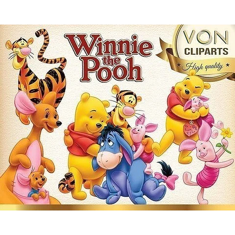 Kit Imprimible Winnie Pooh 3 - 36 Imagenes Png 