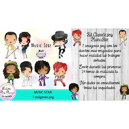 Cliparts Imagenes Png Music Star Estrellas De La Musica