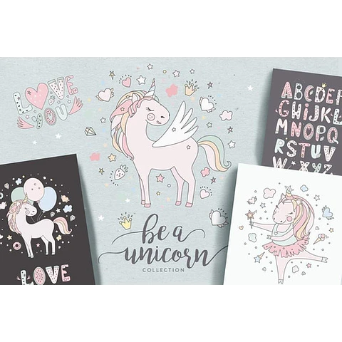 Cliparts Png Unicornios Magicos Acuarela Watercolor Pa37