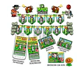Kit Imprimible Candy Bar Plantas Vs Zombies El Mas Completo
