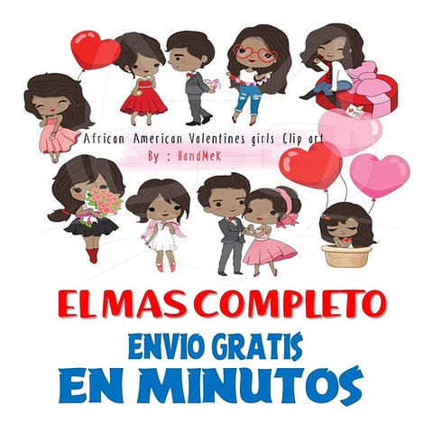 Pack Imagenes Tierna Morocha San Valentin Amor + Regalo A1
