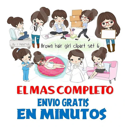 Pack Imagenes Joven Adolescente Cabello Marron S6 + regalo A1