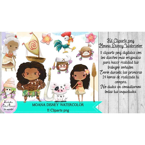 Cliparts Imagenes Png Moana Disney Watercolor Acuarela