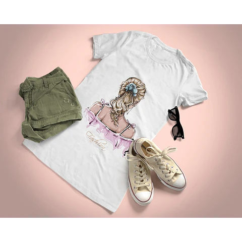 Plantillas Diseños Remeras Mujer P/ Sublimación Mockups M3
